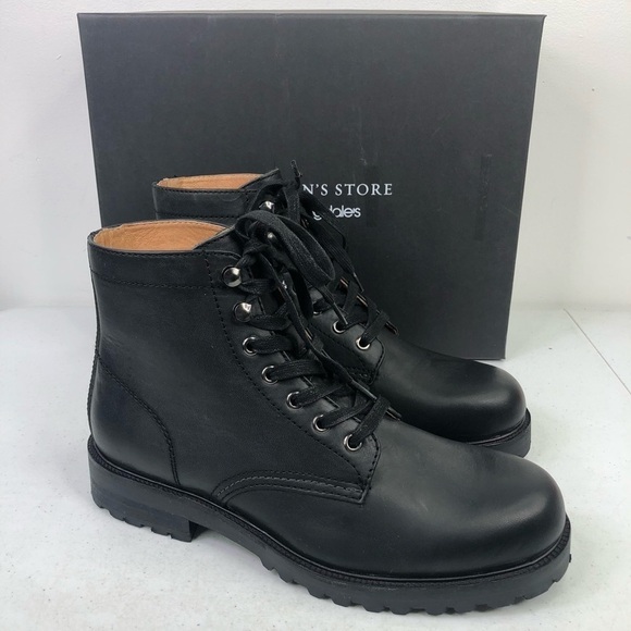 BLOOMINGDALES The Mens Store Leather Lace Up Boots - Picture 1 of 9